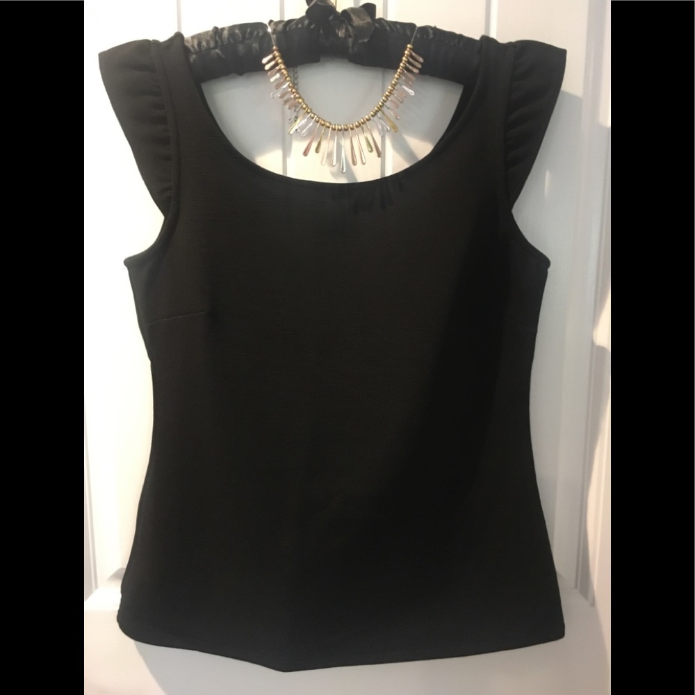 Ann Taylor Ruffle Sleeveless Blouse Tank